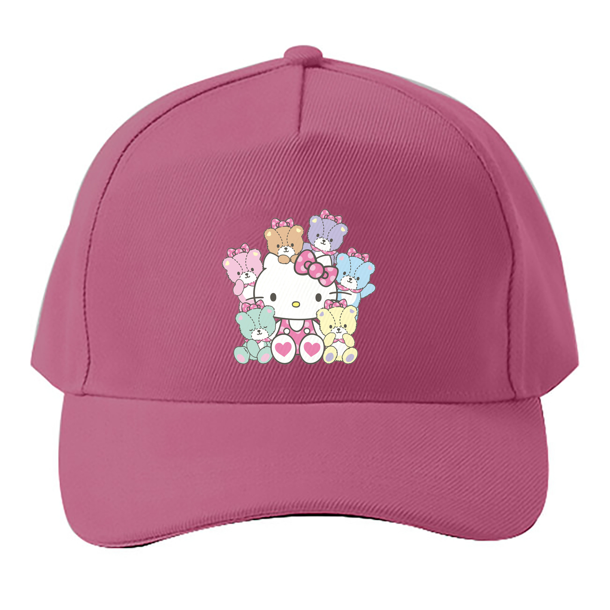 （画像用） Hello Kitty ハローキティ ベースボールキャップ 綿100％ 男女兼用 帽子 スポーツ